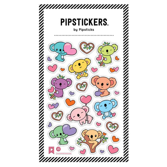 Super Sparkly Glitter Puffy Pastel Koala Pipstickers