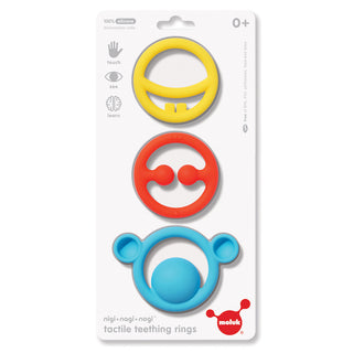 Nigi Nagi Nogi Tactile Teething Rings Primary Colors