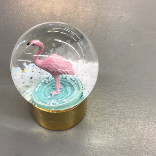 Flamingo Snow Globe