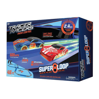 Tracer Racers Super 8 Loop Glow in The Dark Race Set