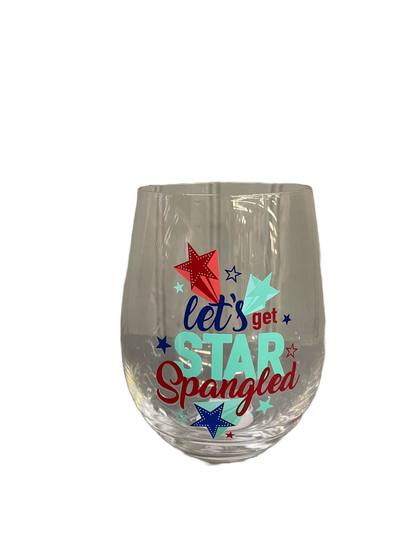 Patriotic Stemless Wine Glass
