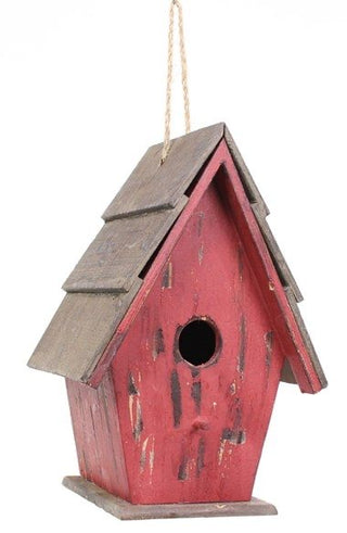Wooden Red Bird House