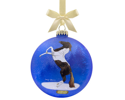 Breyer Artist Signature Glass Ornament Pinto
