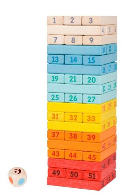 Let's play kids with Number building blocks. Wooden Jenga Game. Count to  51. 