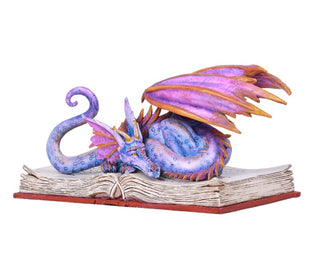 "Book Wyrm" Sleeping Dragon Figurine