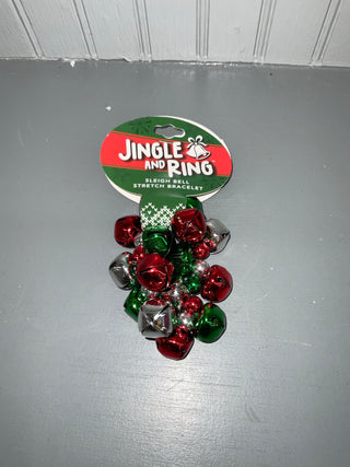 Jingle & Ring Sleigh Bell Stretch Bracelet