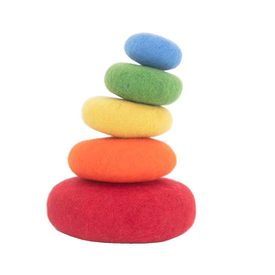 Felted Rainbow Stack
