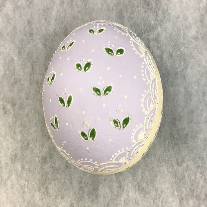 Hand Painted Easter Bunny Ostrich Egg