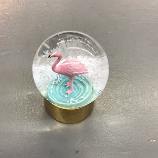 Flamingo Snow Globe
