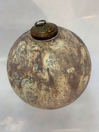 AD Floral Large Washed Ornament Ball