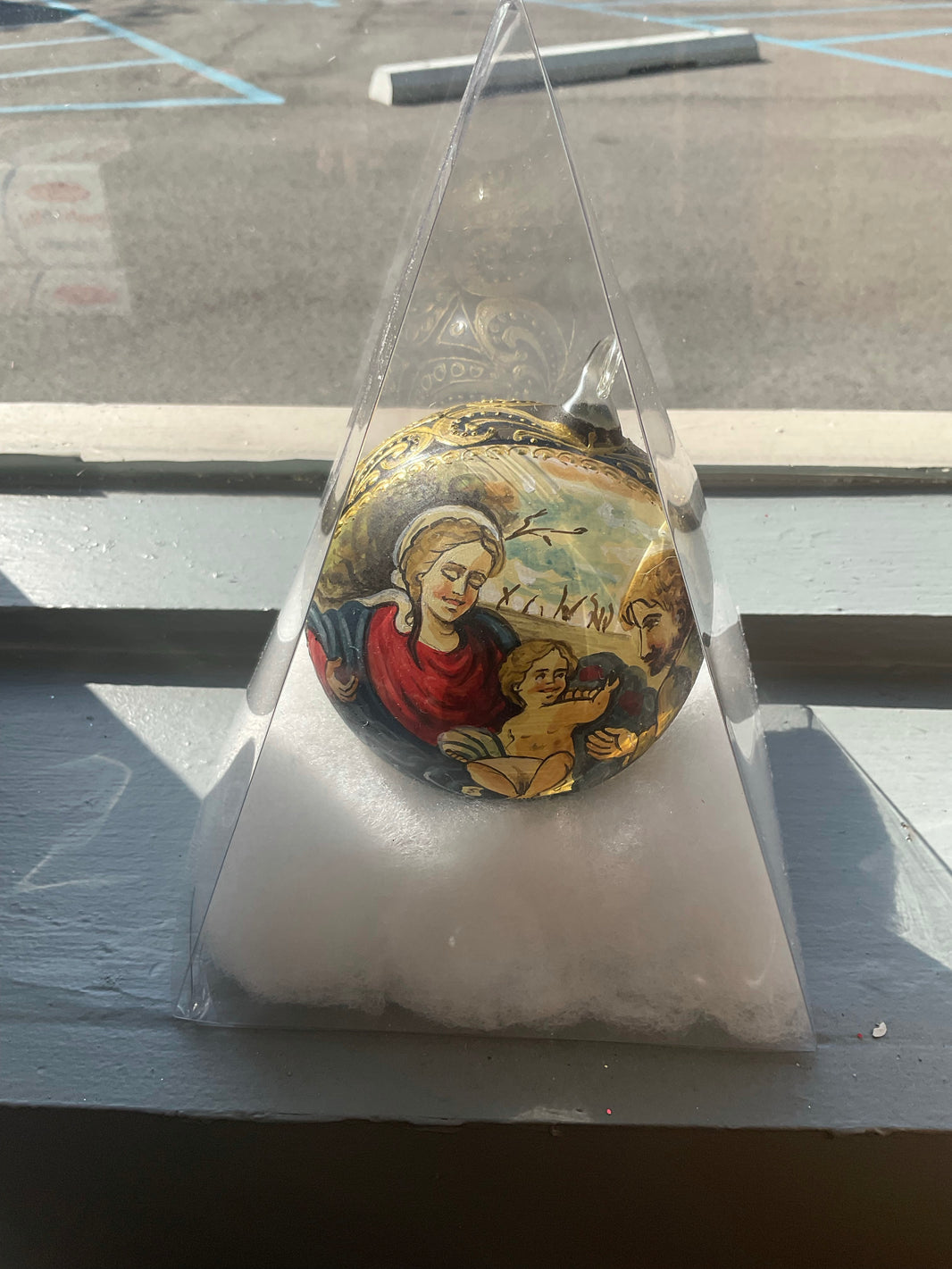 Peter Seasons Holy Family Blown Glass Ornament