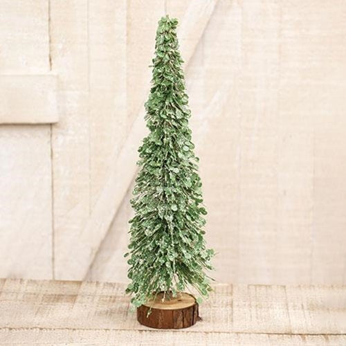 Icy Boxwood Faux Brush Tree