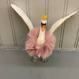 Cody Foster Flapping Wings Crown Swan Ornament