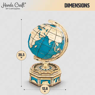DIY 3D Wooden Puzzle Globe Earth Model