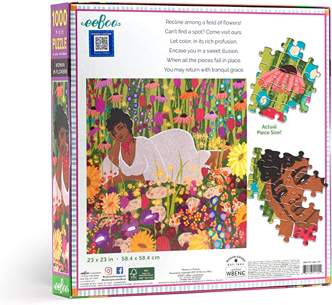 Woman in Flowers 1000 Piece Puzzle
