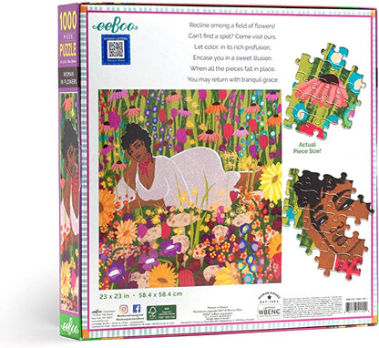 Woman in Flowers 1000 Piece Puzzle