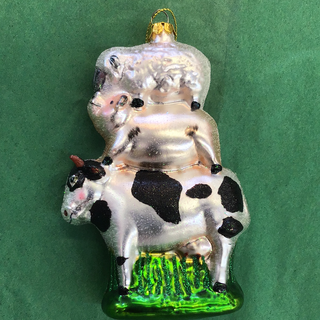 5” Stacked Farm Animals Ornament