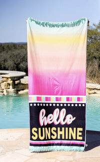 Beach Towel Hello Sunshine