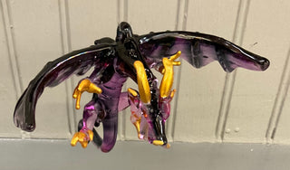 Glass Purple Flying Dragon Ornament