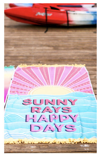 Beach Towel Sunny Rays Happy Days