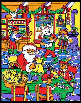 Color Your Own! Advent Calendar - Santa’s Workshop