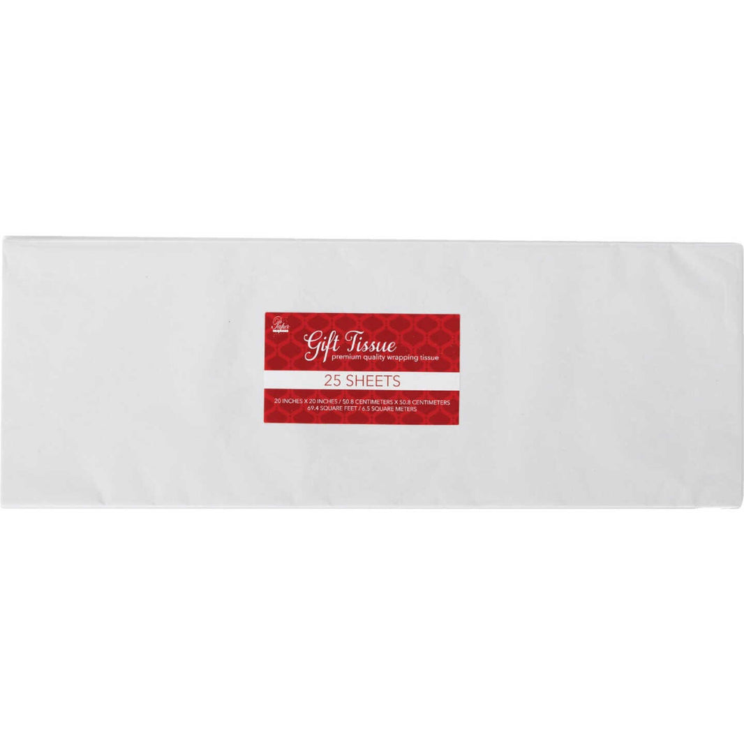 25 Sheets - Light Gray / Off White Gift Tissue Paper