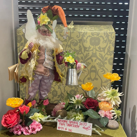 Mark Roberts 2022 Welcome Spring Fairy Figurine, Tablescape, 10"x12"