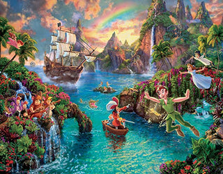 Ceaco - 4 in 1 Multipack - Thomas Kinkade - Disney Dreams Collection - Tangled, Sleeping Beauty, Peter Pan, & Mickey and Minnie - (4) 500 Piece Jigsaw Puzzles