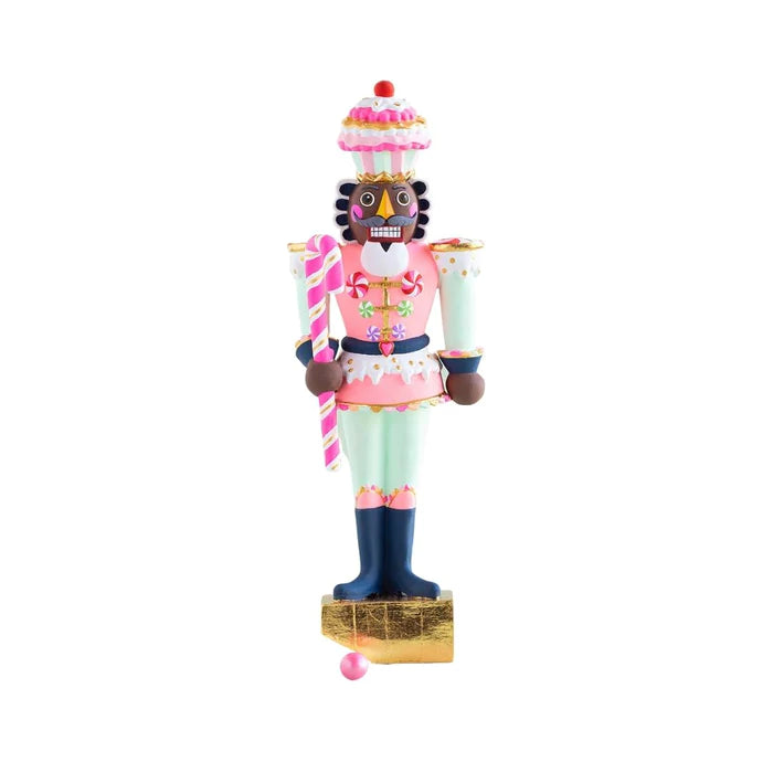 20" Black Colonel Cupcake Tabletop Resin Statue