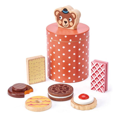 Wooden Bear Biscuit Barrel