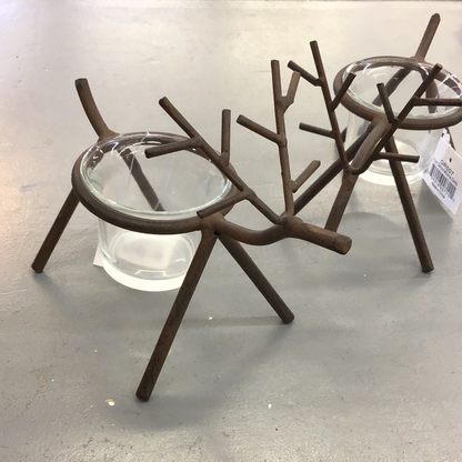 Metal Reindeer Votive