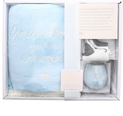 Grandma 42”X50” Royal Plush Blanket Gift Set