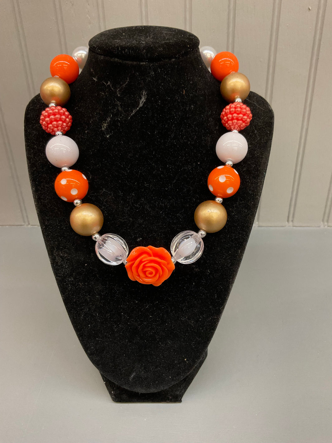 Orange Beaded Necklace