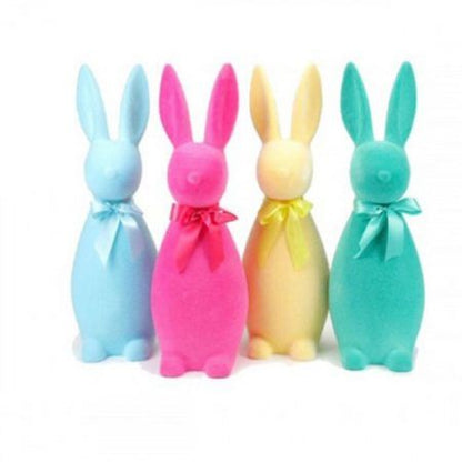 XL Flocked Pastel Button Nose Bunny -27 Inch