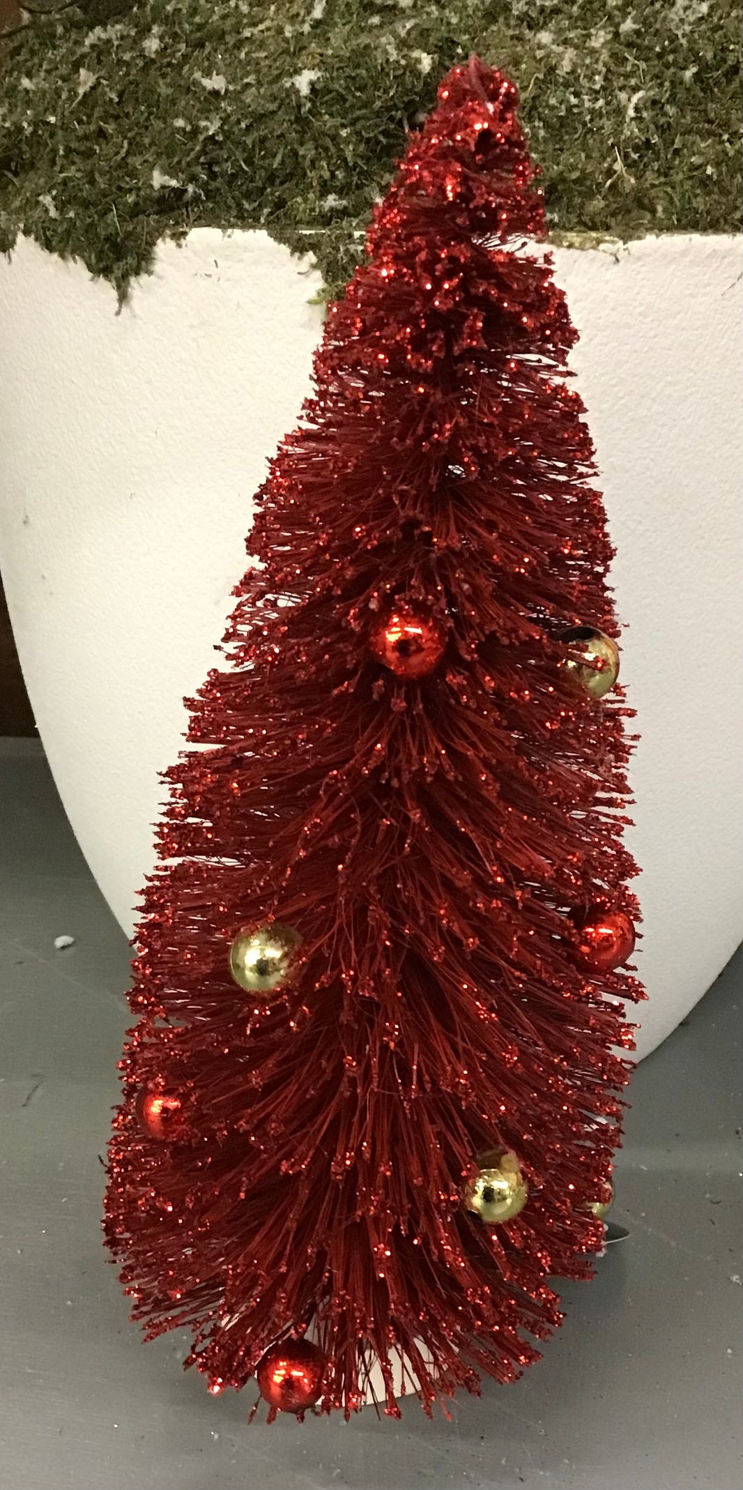 Department 56 Bottle Brush Tree - Red