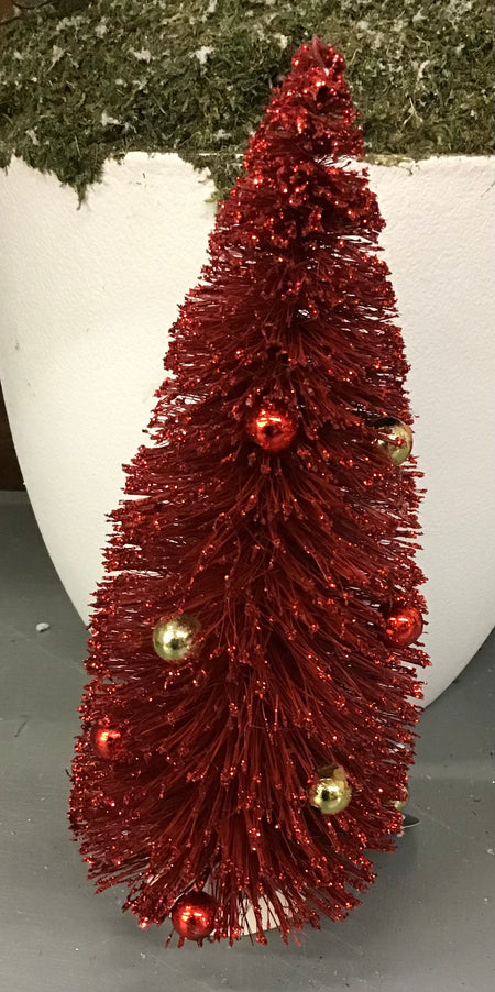 Department 56 Bottle Brush Tree - Red