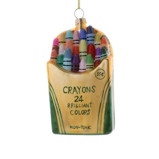 Crayon Box Glass Ornament