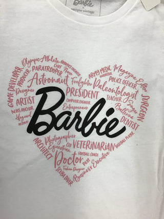 Barbie x Unique Vintage Barbie Word Heart Graphic Tee