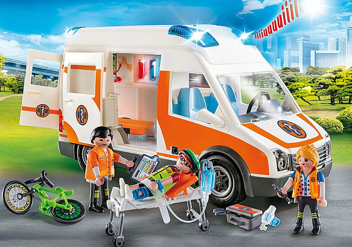 Playmobil Ambulance with Flashing Lights 70049