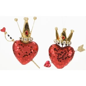 Cupid Heart with Crown Ornament- MR21