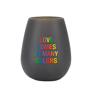 Love Comes in  Many Colors Silicone Wine Glass