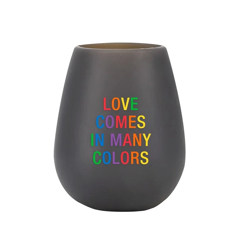 Love Comes in  Many Colors Silicone Cup