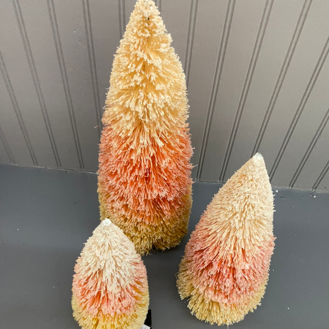 Candy Corn Bottle Brush Tree
