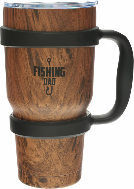 Fishing Dad Steel Tumbler With Handle