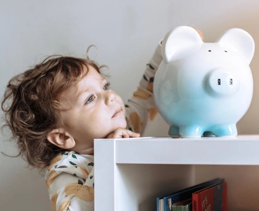 Blue Ombré Piggy Bank
