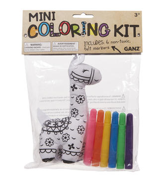 Mini Plush Animal Coloring Kit