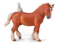 Draft Horse With Cat | Collecta by Breyer | 88916