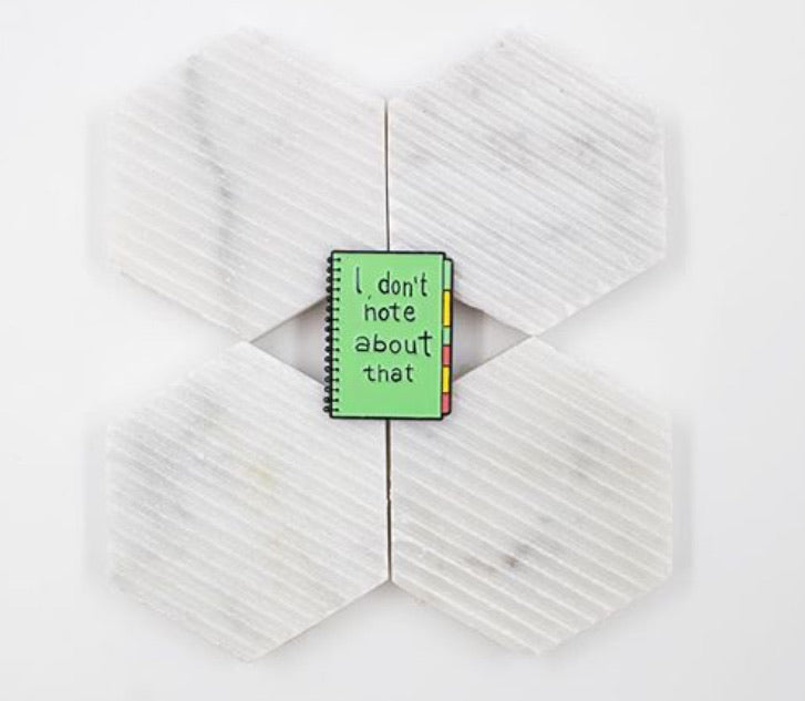 "I Don’t Note About That" | Green Book Enamel Pin