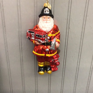 Huras Family Fireman Santa ornament