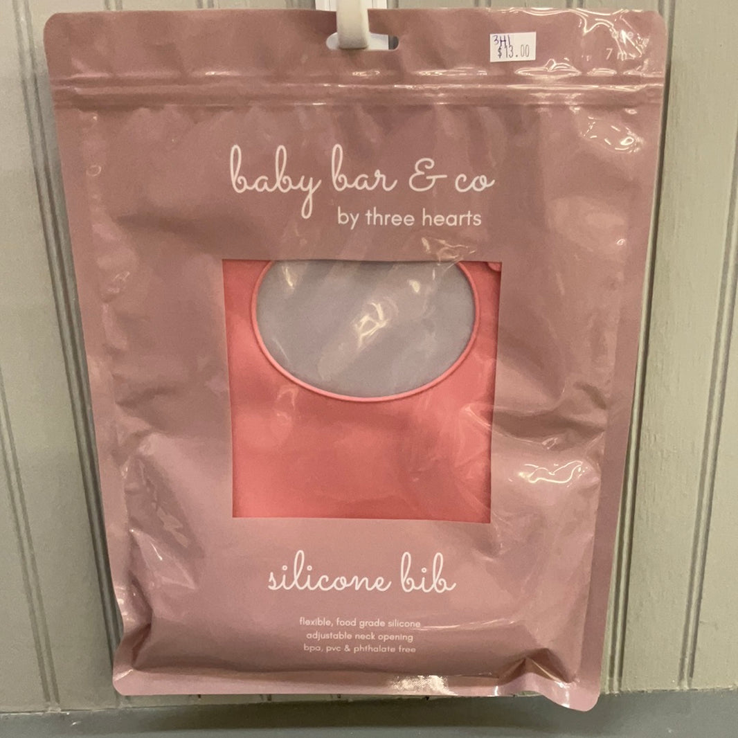 Pink Silicone Bib